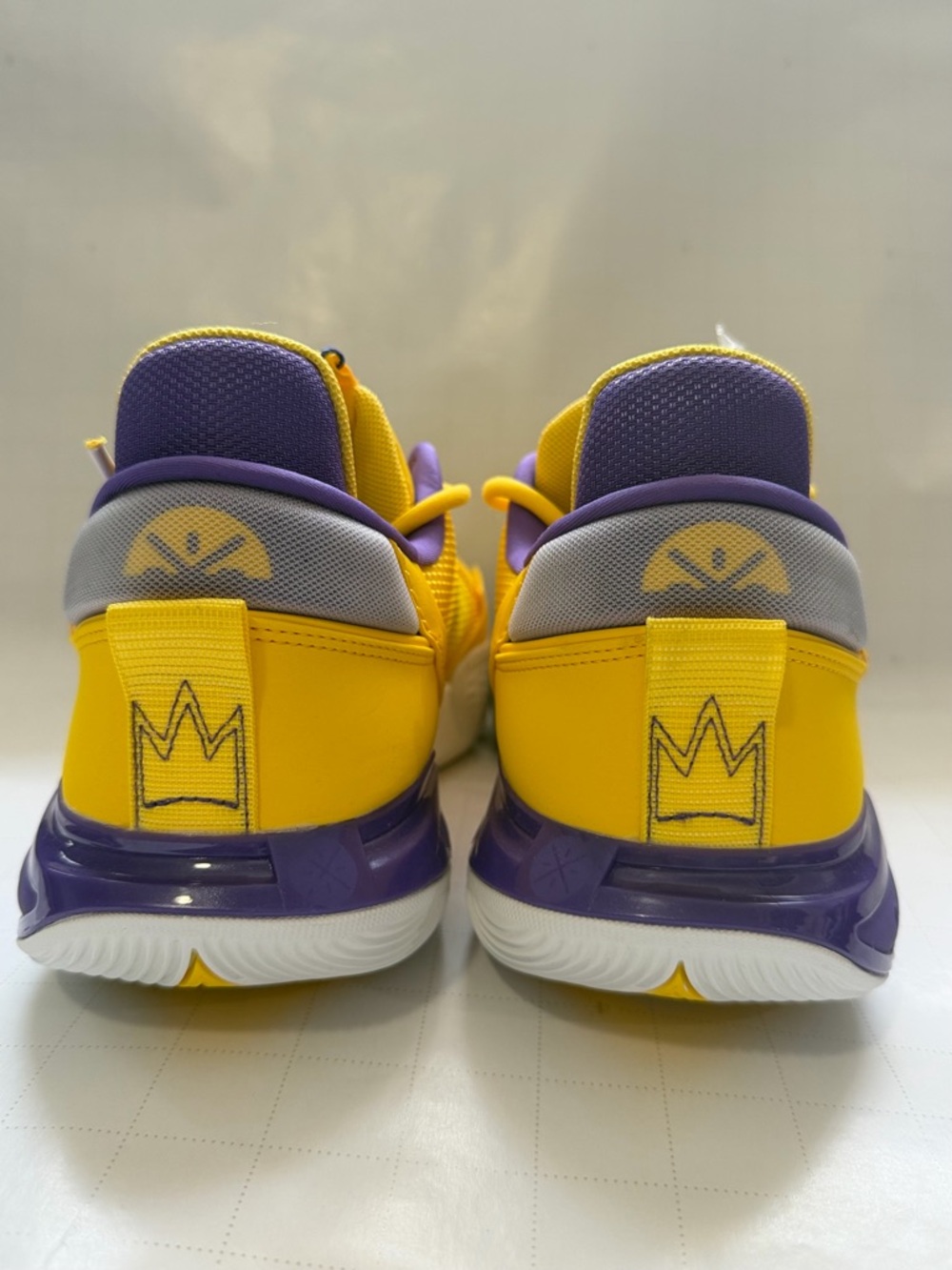 Men's Yellow & Purple Performance Sneakers - Picture 3 of 7